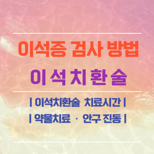 이석증검사방법