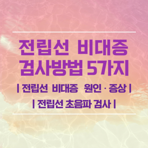 전립선 비대증 검사방법