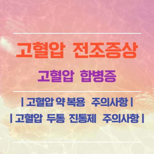 고혈압 전조증상 설명
