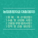 농업종합자금 대출