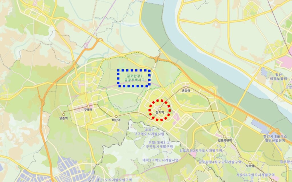 지하철 5호선 장기역 주변